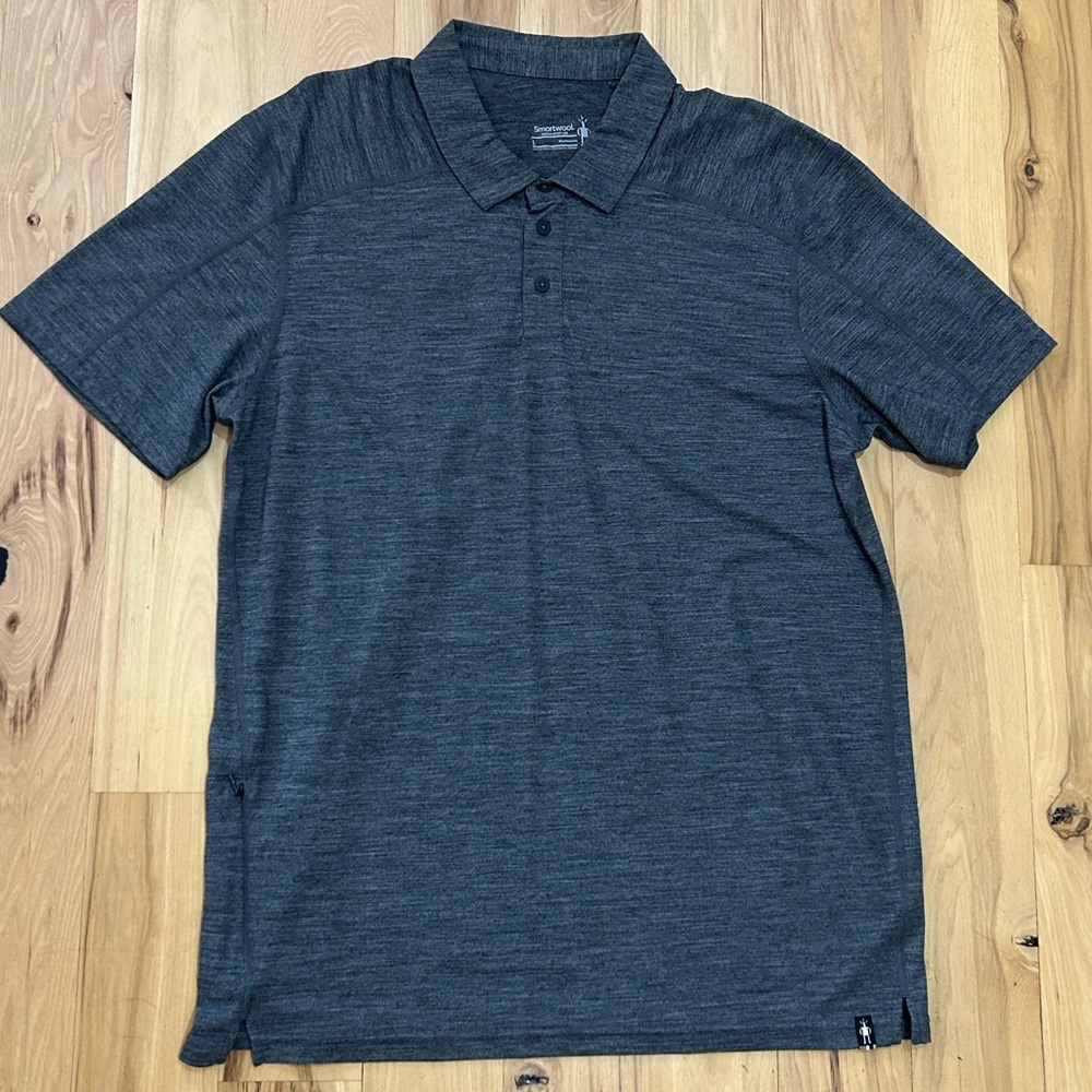 Smartwool Men's Merino 150 Sport Polo Heathered Gray Size Large L